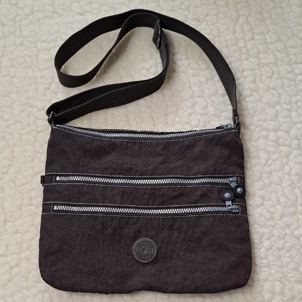 Kipling Alvar Espresso Brown Crossbody Purse